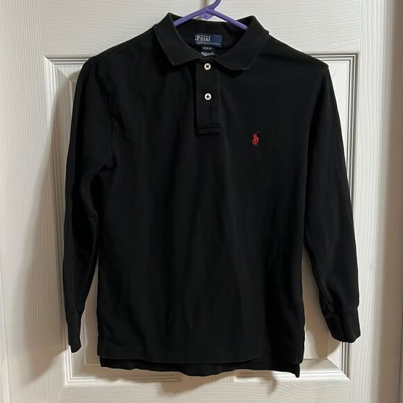 Polo Youth Medium (10/12) Black long sleeved collared shirt. - Picture 1 of 3